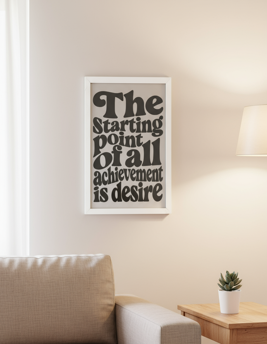 Desire Creates Destiny- Achievement Quote Poster